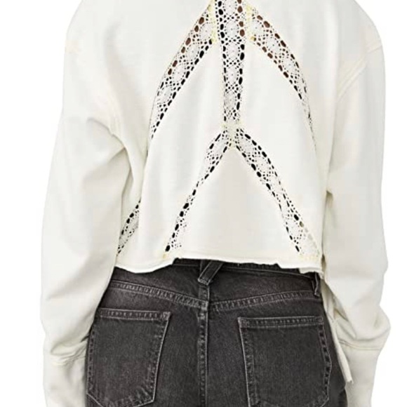 We The Free Lost Cause Cardigan ivory with open front and tie -up closure - Picture 3 of 14